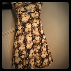 Lularoe Azure Skirt XL Gold Roses